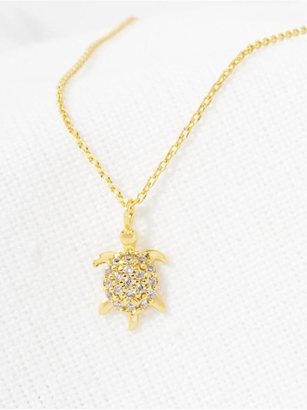 18K Gold-Dipped Turtle Pendant Necklace - Gold - Picture 3 of 9